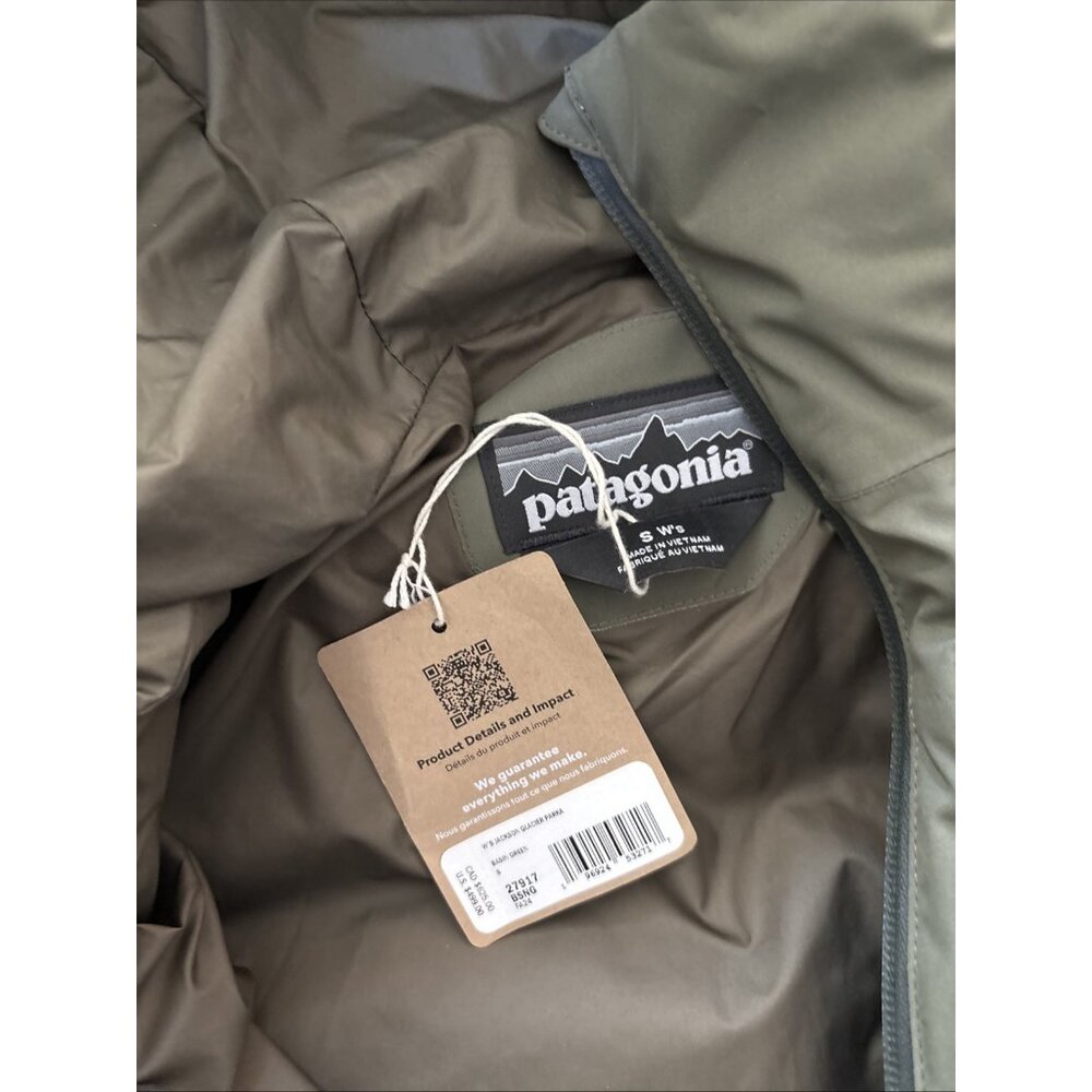 Patagonia Women's Jackson Glacier Parka Size Small Green New W/ Tags Waterproof - Picture 6 of 8